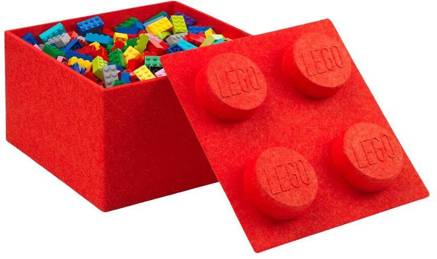 LEGO Filt Opbevaringsklods 4-knops 25 cm, R�d
