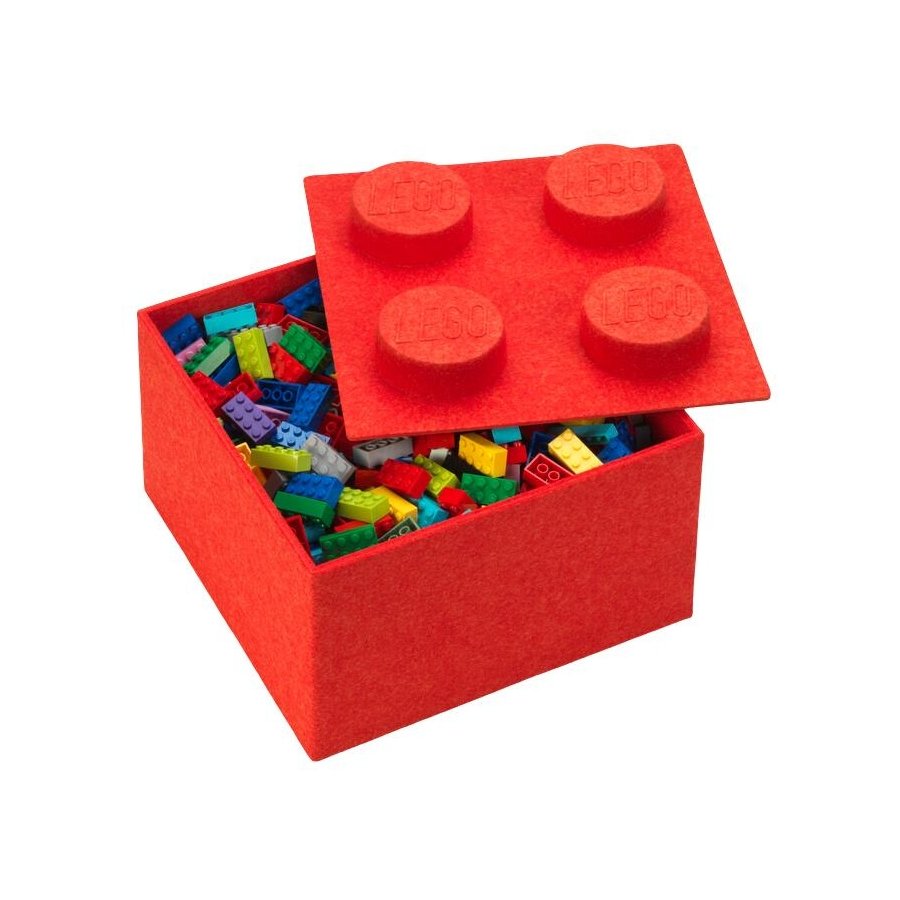 LEGO Filt Opbevaringsklods 4-knops 25 cm, R�d