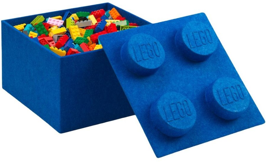LEGO Filt Opbevaringsklods 4-knops 25 cm, Bl�