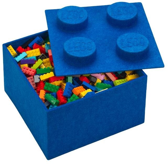LEGO Filt Opbevaringsklods 4-knops 25 cm, Bl�