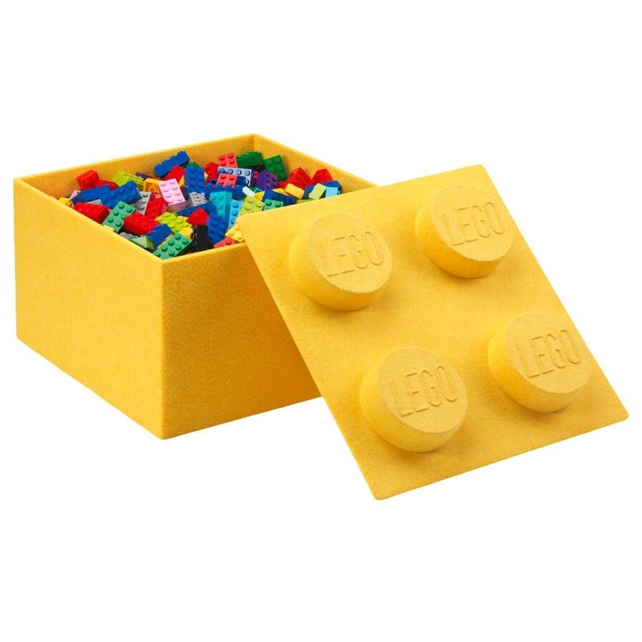 LEGO Filt Opbevaringsklods 4-knops 25 cm, Gul