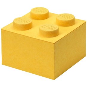 LEGO Filt Opbevaringsklods 4-knops 25 cm, Gul