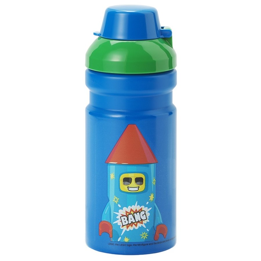 LEGO Vandflaske Rocket 390 ml, Bl/Grn