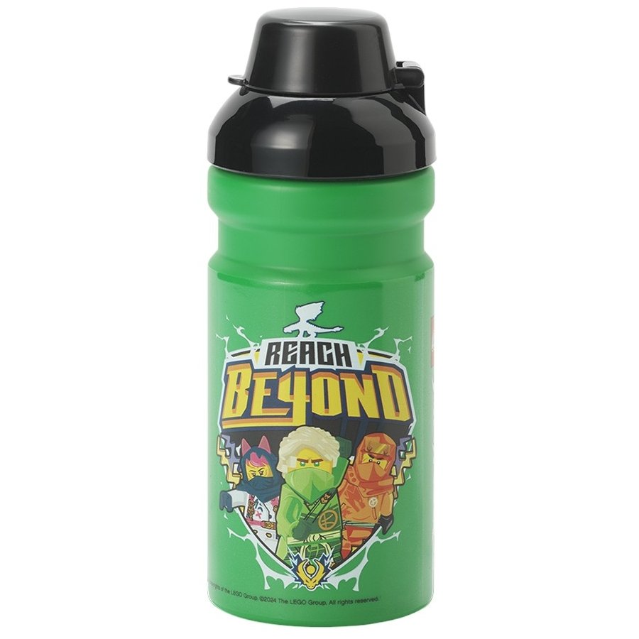 LEGO Vandflaske Ninjago 390 ml, Sort/Grn