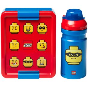 LEGO Lunchboxset Iconic 1 L/390 ml, Rood/Blauw