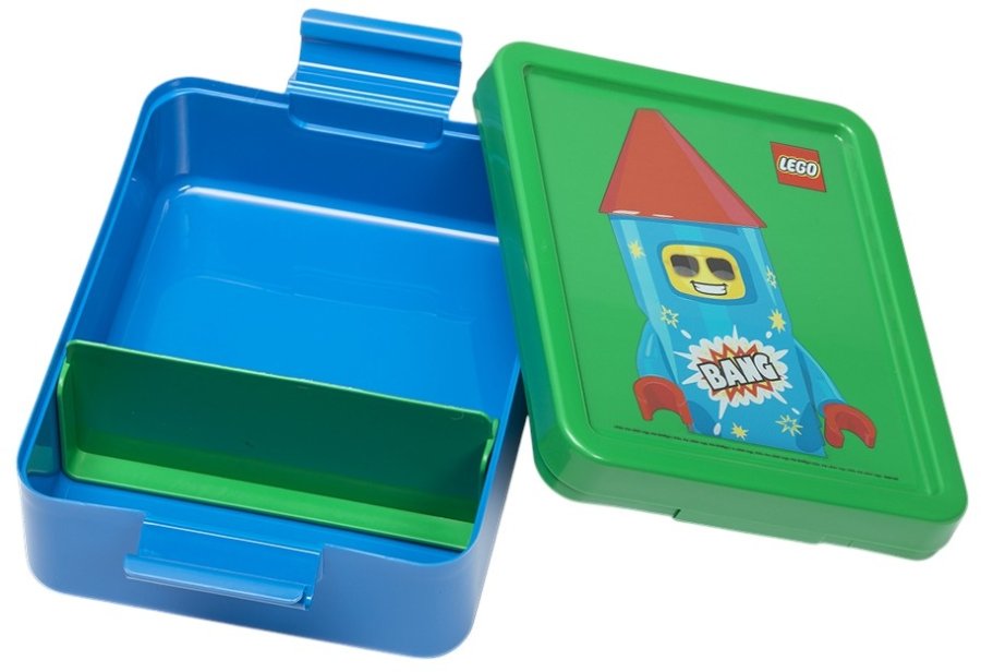 LEGO Brotdosen-Set Rocket 1,7 L/390 ml, Blau/Grn