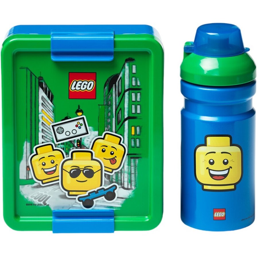 LEGO Lunch-Set 1 L/390 ml, Grn/Blau