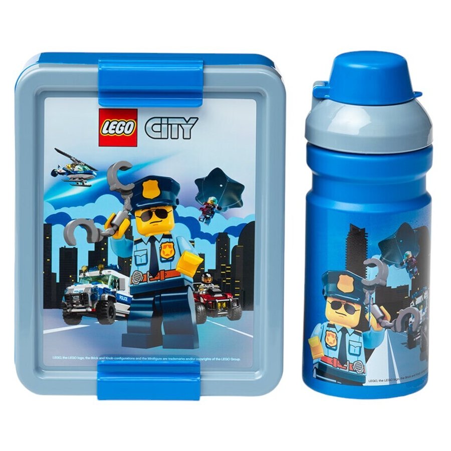 LEGO Lunch-Set 1 L/390 m, Grau/Blau