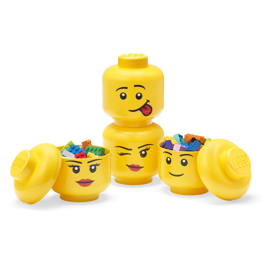 LEGO Aufbewahrungsbox 4er Set, 11,5 cm, Gelb