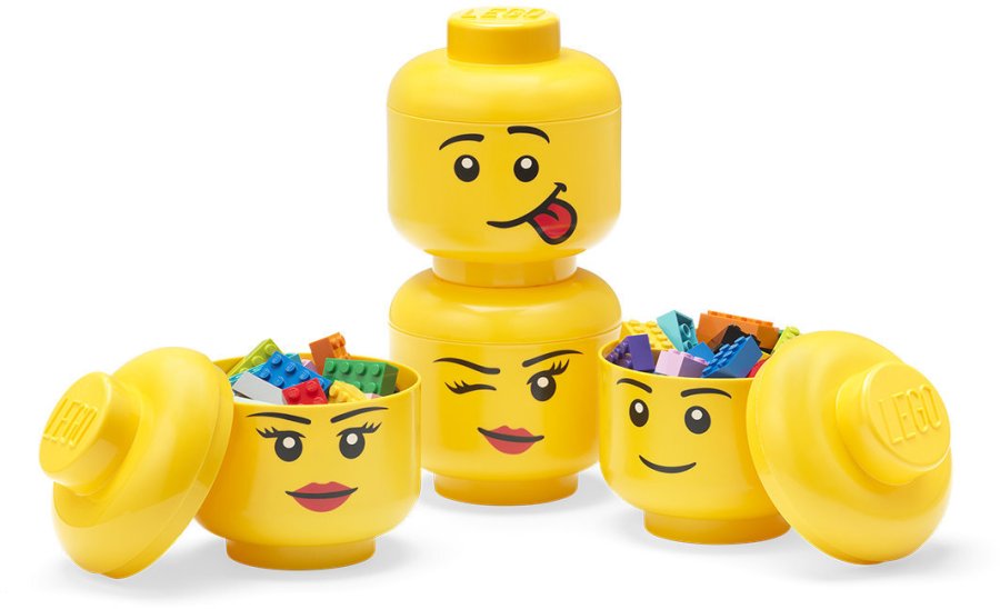 LEGO Aufbewahrungsbox 4er Set, 11,5 cm, Gelb