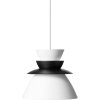 LYFA SUNDOWNER 250 Pendel 25 cm, Sort/Hvid