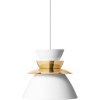 LYFA SUNDOWNER 250 Pendel 25 cm, Messing/Hvid
