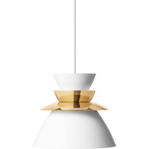 LYFA SUNDOWNER 250 Pendelleuchte 25 cm, Messing/Wei