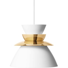 LYFA SUNDOWNER 400 Pendelleuchte 40 cm, Messing/Wei