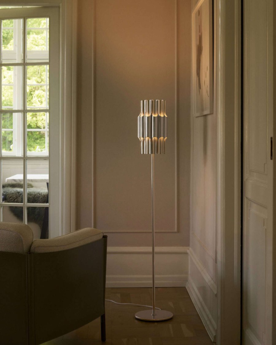 LYFA PAN 190 Gulvlampe H130 cm, Aluminium