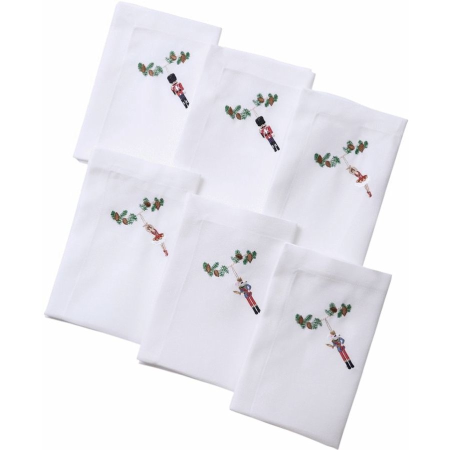 Langkilde & Sn WeihnachtsServiette 6er Set 50x50 cm, Abenteuer