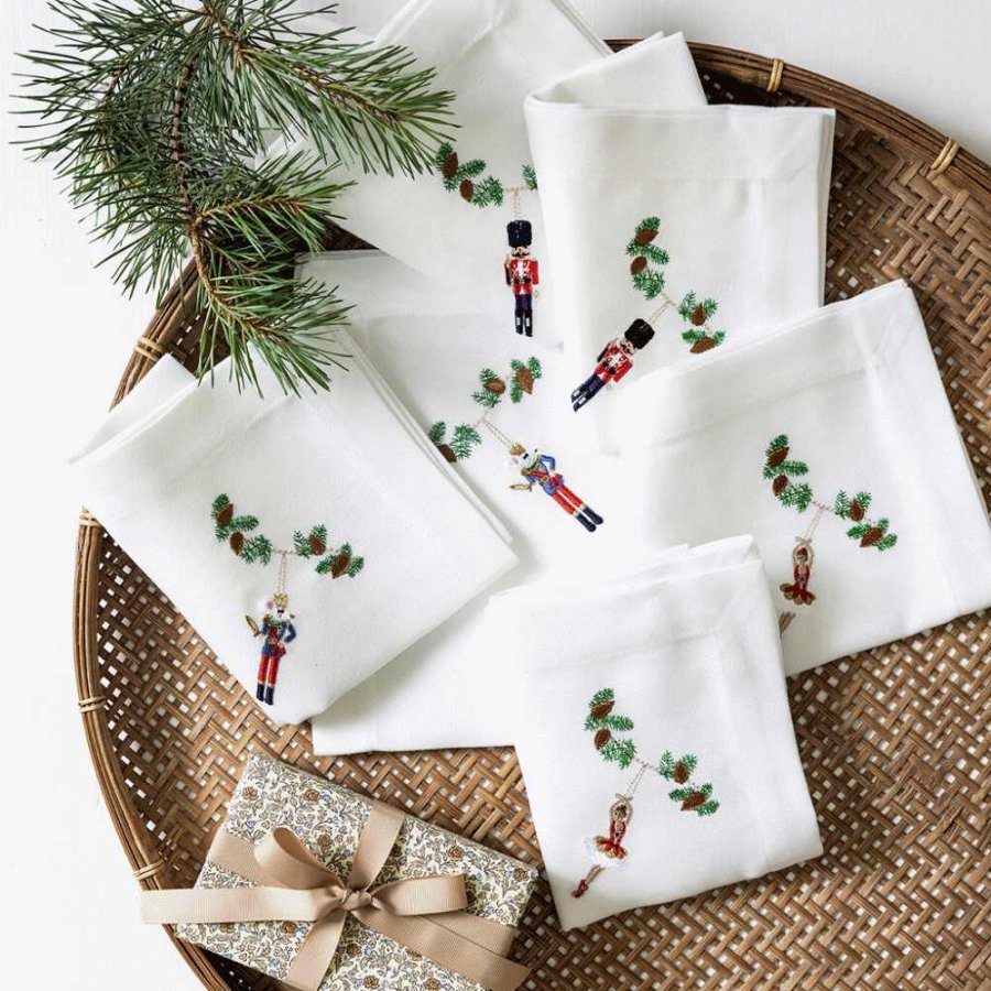 Langkilde & Sn WeihnachtsServiette 6er Set 50x50 cm, Abenteuer