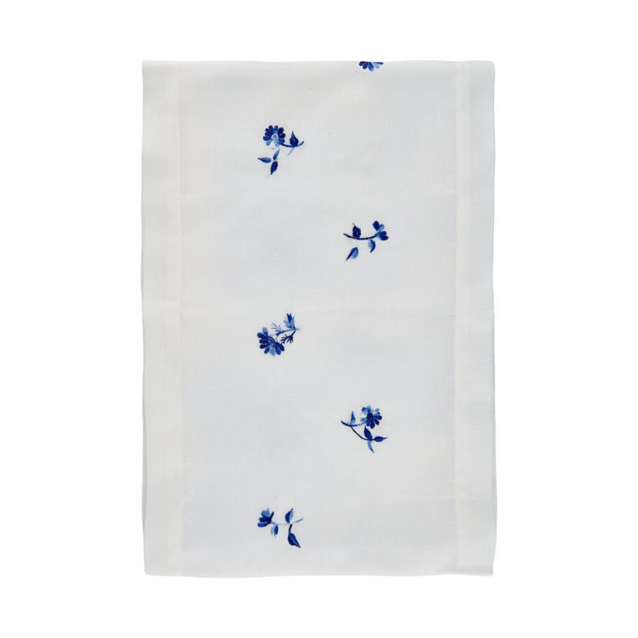 Langkilde & Sn Blue Flower Tischlufer 30x175 cm