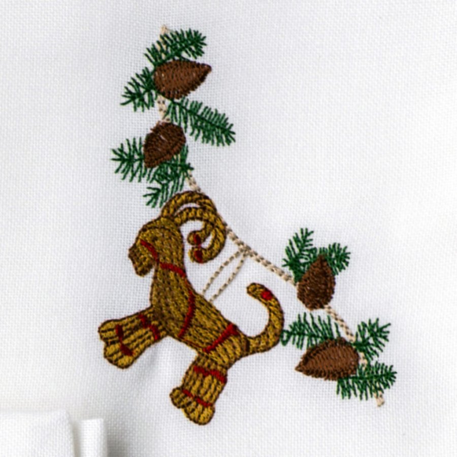 Langkilde & S�n Weihnachtsserviette 50x50 cm, Strohbock