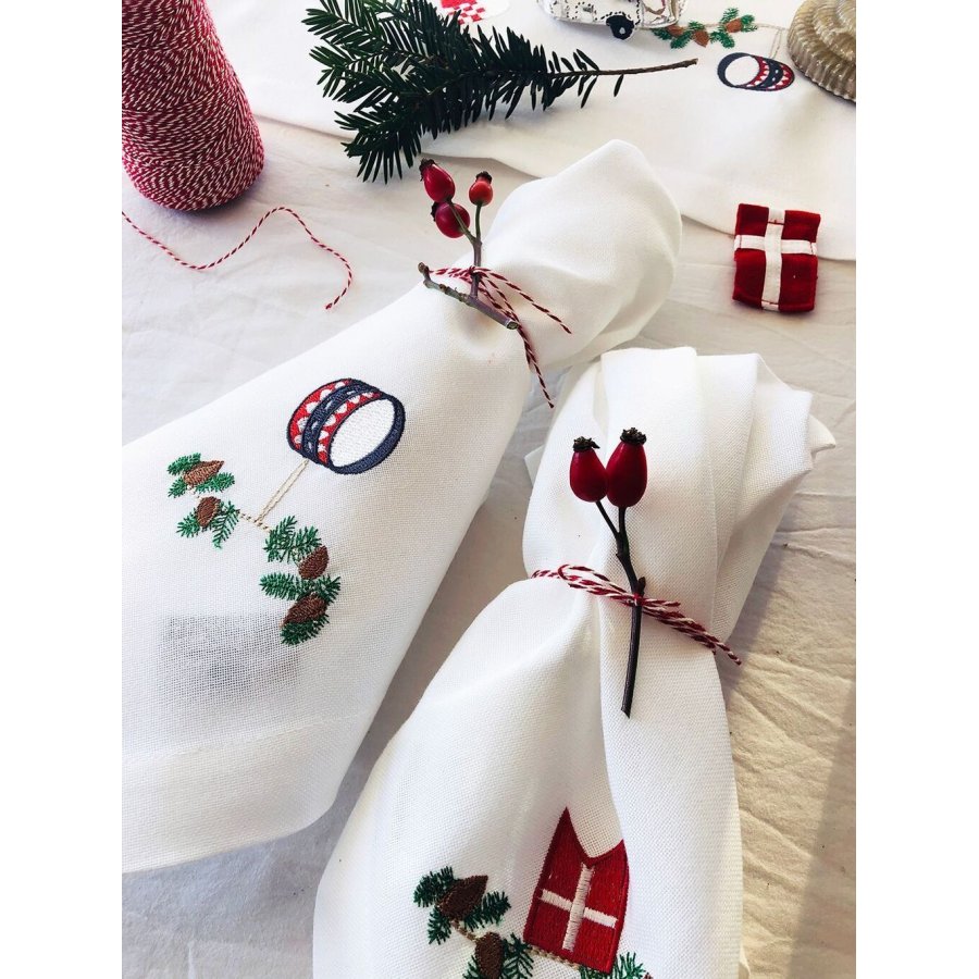 Langkilde & S�n Weihnachtsservietten 6er Set 50x50 cm, Klassische Motive