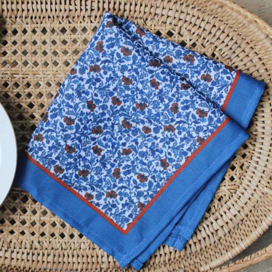 Langkilde & Sn SptsommerServiette 2teilig 38x38 cm, Blau