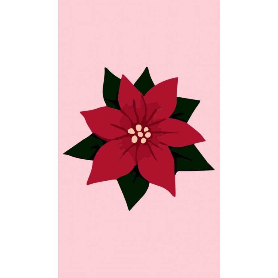 Langkilde & Sn Julestjernedug 140x240 cm, Pink