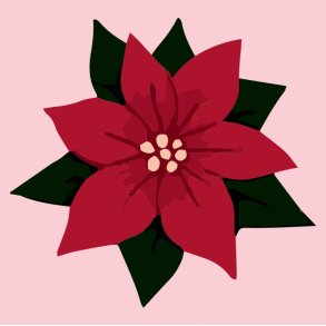 Langkilde & Sn Kerstster Tafelkleed 200x200 cm, Pink