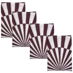 Langkilde & S�n Cirkus Servetten 38x38cm, Bruin/Wit