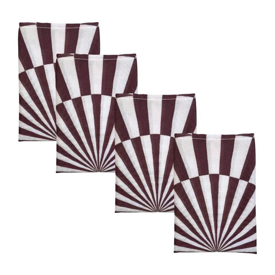 Langkilde & S�n Cirkus Servetten 38x38cm, Bruin/Wit