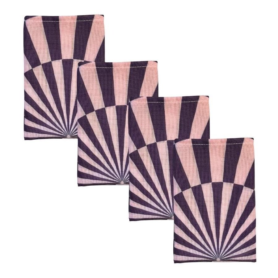 Langkilde & S�n Cirkus Serviet 4 stk. 38x38cm, Lilla/Rosa