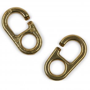 Langkilde & S�n Flaglinekroge 2 stk, Messing