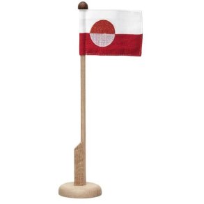 Langkilde & S�n Bordflagstang m. Gr�nlandsk Flag