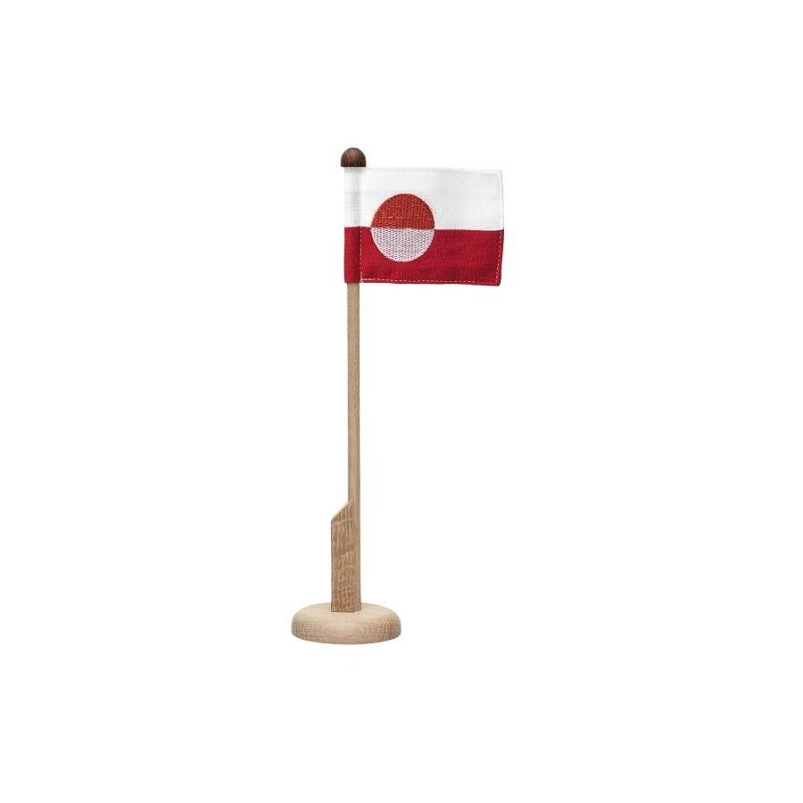Langkilde & S�n Bordflagstang m. Gr�nlandsk Flag