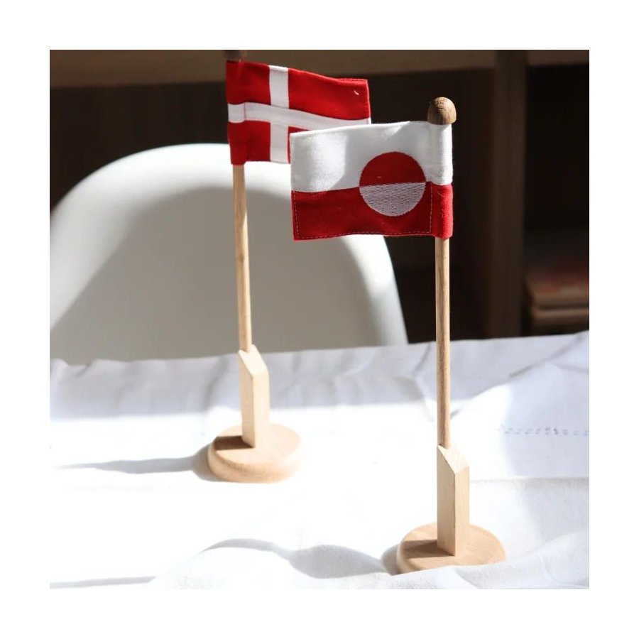 Langkilde & S�n Bordflagstang m. Gr�nlandsk Flag