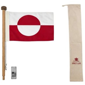 Langkilde & S�n Luksus Facadestang m. Gr�nlandsk Flag