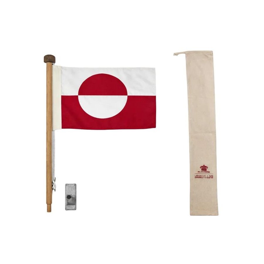 Langkilde & S�n Luksus Facadestang m. Gr�nlandsk Flag