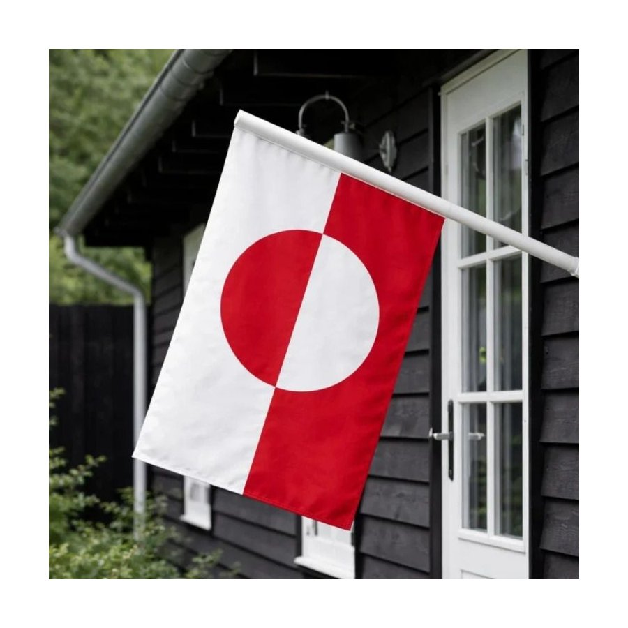 Langkilde & S�n Facadestang m. Gr�ndlandsk Flag