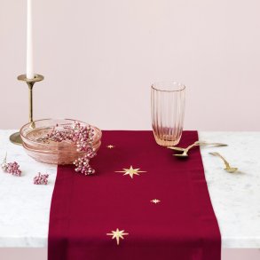 Langkilde & Sn Tischläufer mit Sternen 30x300 cm, Rot