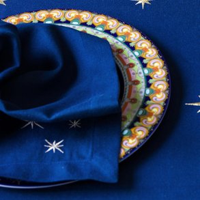 Langkilde & Sn Serviet m. Stjerner 50x50 cm, Bl