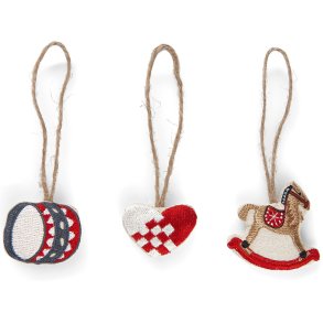 Langkilde & Sn Weihnachtsschmuck 3er Set, Klassische Motive