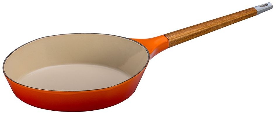 Le Creuset Raymond Loewy stegepande m træhåndtag 28 cm Volcanic Orange Stegepander HJEM