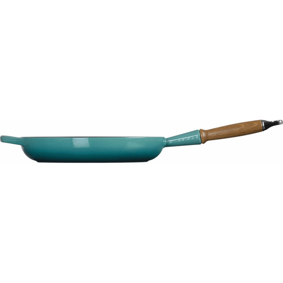 Le Creuset Signature St�bejernspande m. Tr�h�ndtag 28 cm, Bleu Riviera