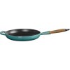 Le Creuset Signature St�bejernspande m. Tr�h�ndtag 28 cm, Bleu Riviera