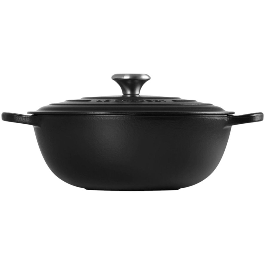 Le Creuset Signature Rund Stbejernsgryde 28 cm/4,9 L, Mat Sort