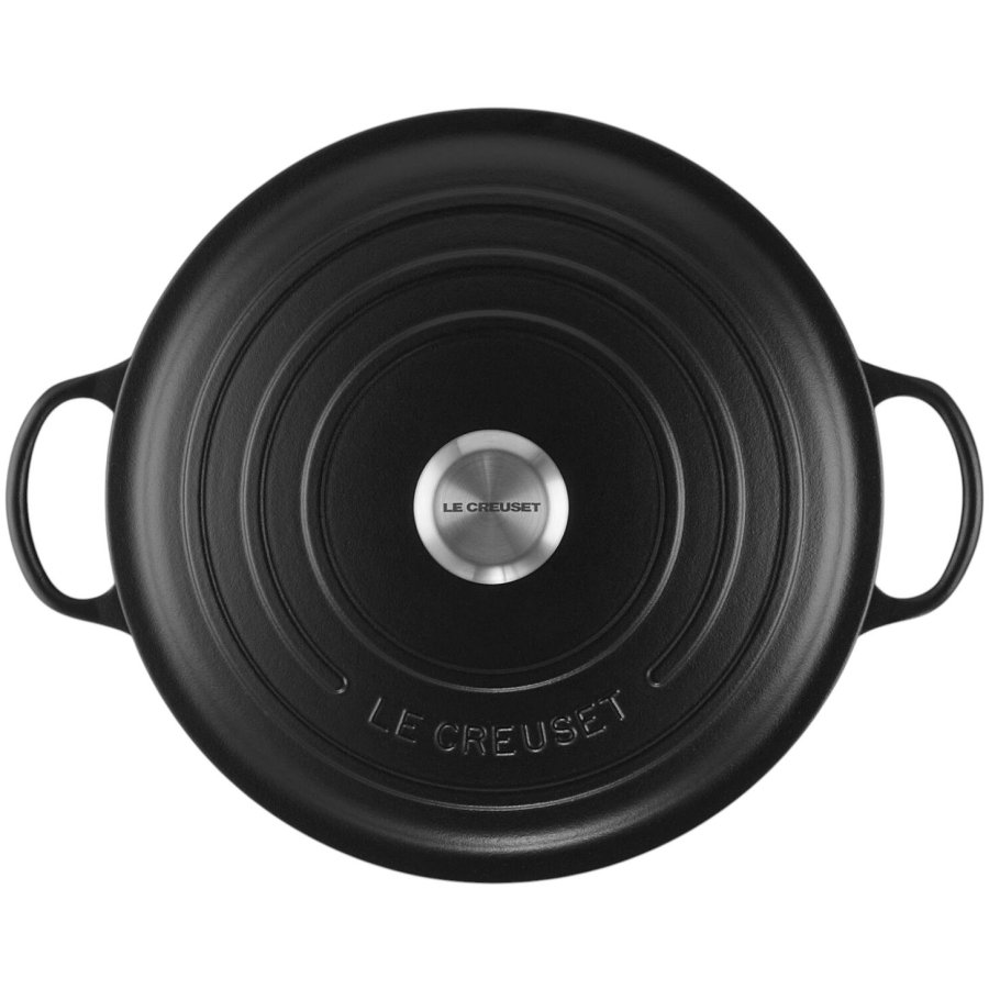 Le Creuset Signature Rund Stbejernsgryde 28 cm/4,9 L, Mat Sort