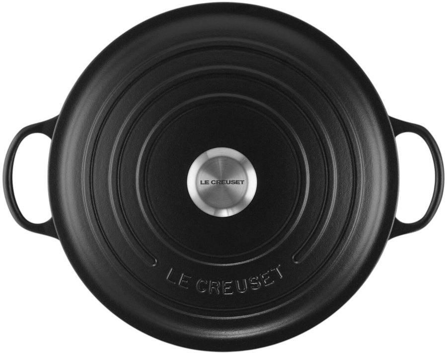 Le Creuset Signature Rund Stbejernsgryde 28 cm/4,9 L, Mat Sort
