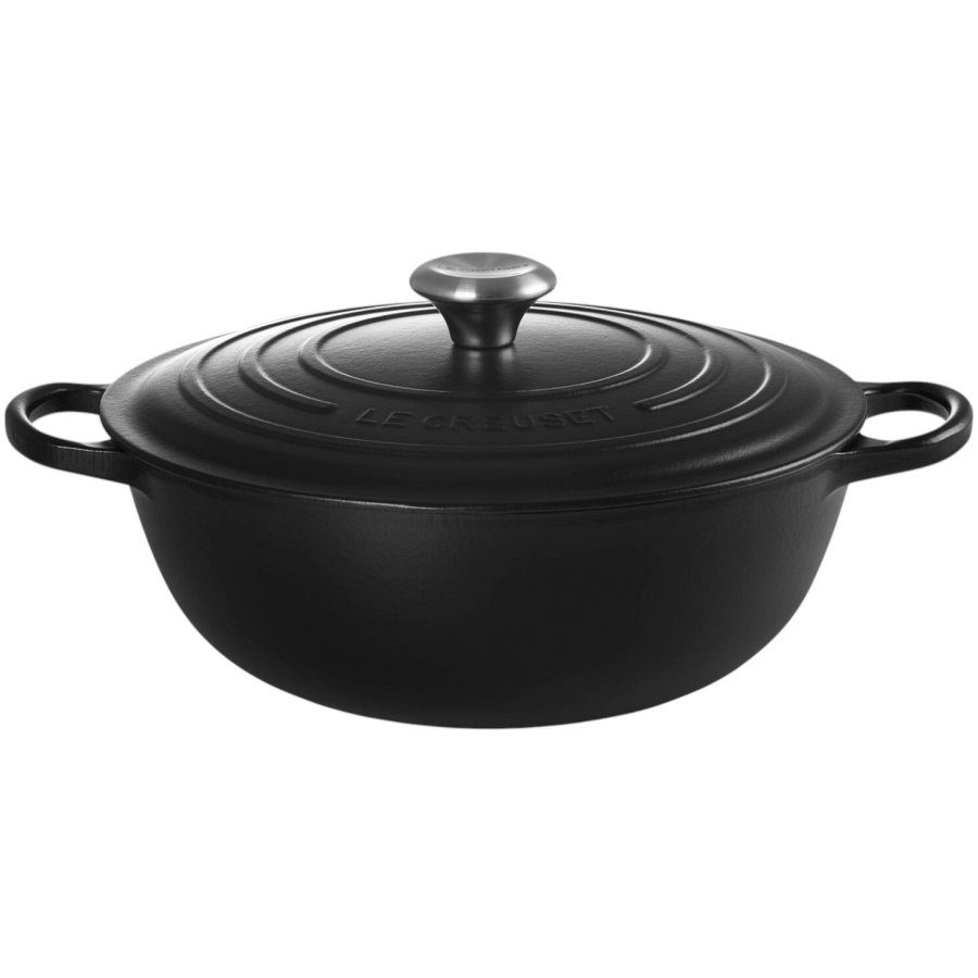 Le Creuset Signature Rund Stbejernsgryde 28 cm/4,9 L, Mat Sort