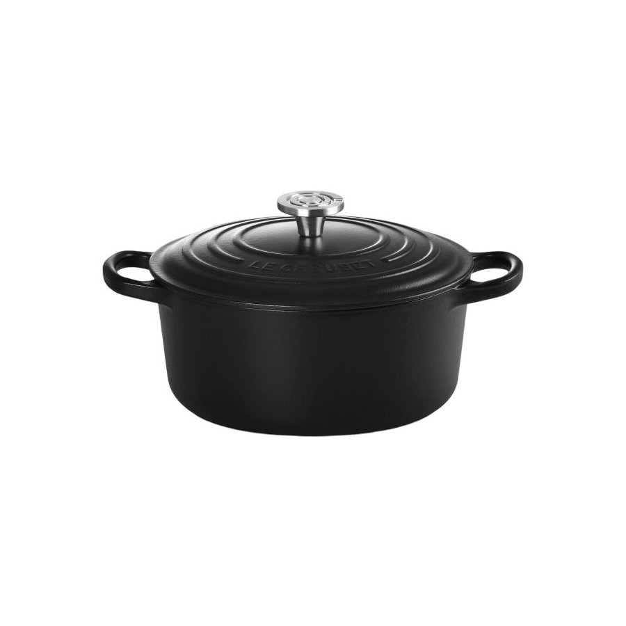 Le Creuset Signature Rund St�bejernsgryde 22 cm/3,3 L, Black