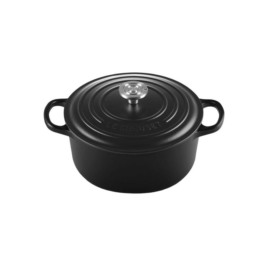 Le Creuset Signature Rund St�bejernsgryde 22 cm/3,3 L, Black