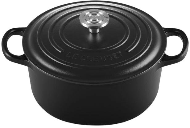 Le Creuset Signature Rund St�bejernsgryde 22 cm/3,3 L, Black